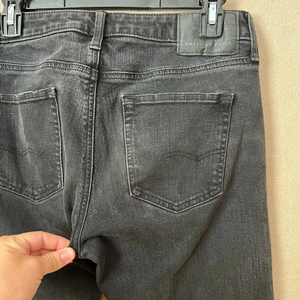 ⭐️American Eagle Flex Slim Jeans in Faded Black Mens Size 30 x 32 - Picture 10 of 15